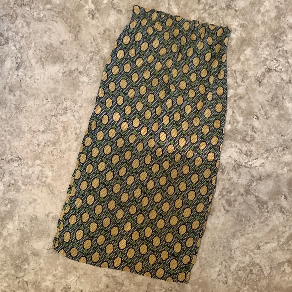 Farm Rio Pineapple Print Maxi Skirt Sz M